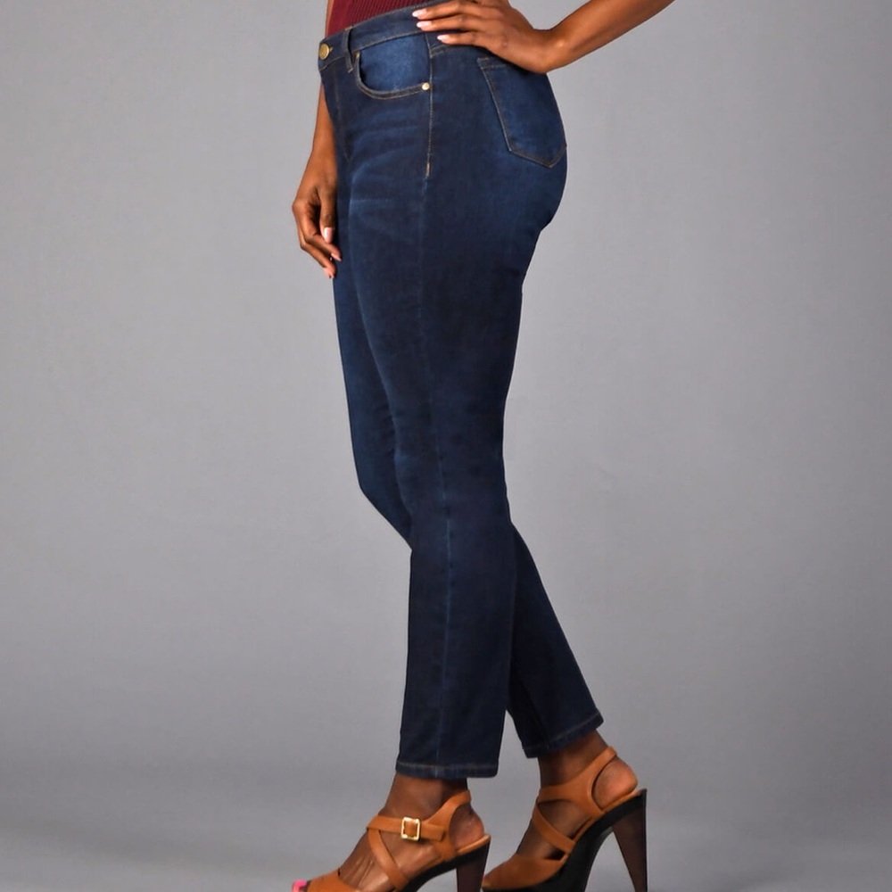 Measure & Made Classic Blue Skinny Ankle Jeans - Picture 11 of 13